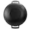 MegaChef 14" Heavy Duty Cast Iron Wok With Wood Lid Set